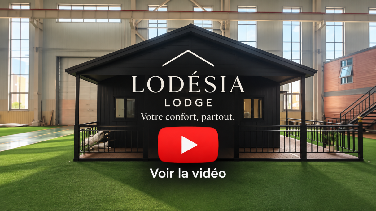 Maison conteneur extensible avec terrasse couverte et intérieur aménagé | Lodesia